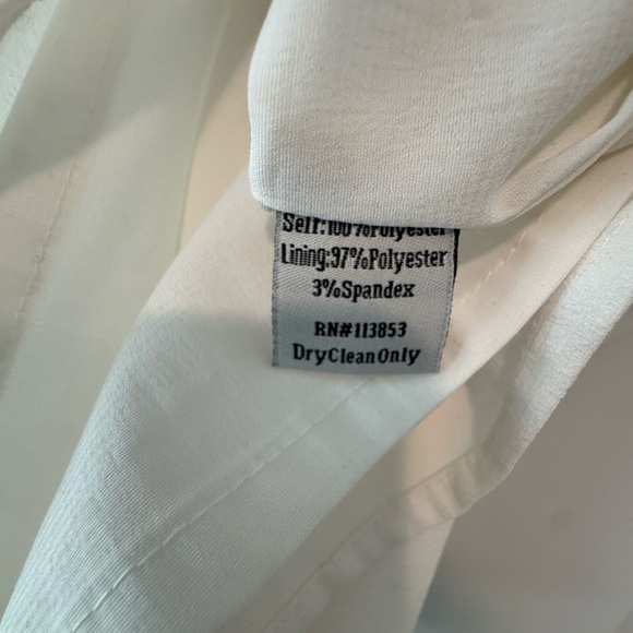 Storee White Ruffled Shift Dress Sz Small - Picture 5 of 8